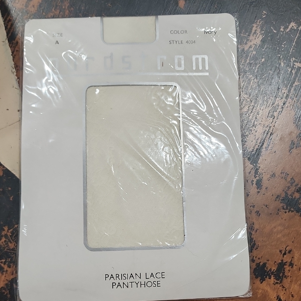 Nordstrom Parisian Lace Pantyhose Vintage Size A Ivory 🔥